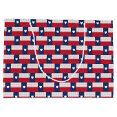 Grand Sac Cadeau Drapeau d'état du Texas à motifs cardiaques (Dos)