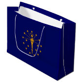 Grand Sac Cadeau Drapeau d'état Indiana (Devant Angle)