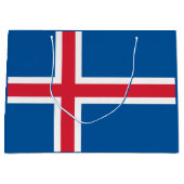 Grand Sac Cadeau Drapeau d'Islande (Devant)