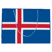Grand Sac Cadeau Drapeau d'Islande (Dos)