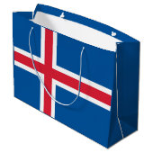 Grand Sac Cadeau Drapeau d'Islande (Dos Angle)