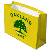 Grand Sac Cadeau Drapeau d'Oakland, Californie (Dos Angle)