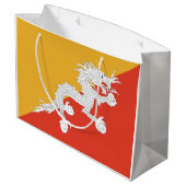 Grand Sac Cadeau Drapeau du Bhoutan patriotique (Dos Angle)