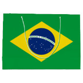 Grand Sac Cadeau Drapeau du Brésil patriotique (Dos)