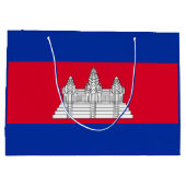 Grand Sac Cadeau Drapeau du Cambodge patriotique (Dos)