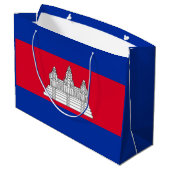 Grand Sac Cadeau Drapeau du Cambodge patriotique (Dos Angle)