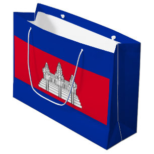 Grand Sac Cadeau Drapeau du Cambodge patriotique