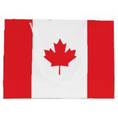 Grand Sac Cadeau Drapeau du Canada (Dos)