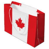 Grand Sac Cadeau Drapeau du Canada (Dos Angle)