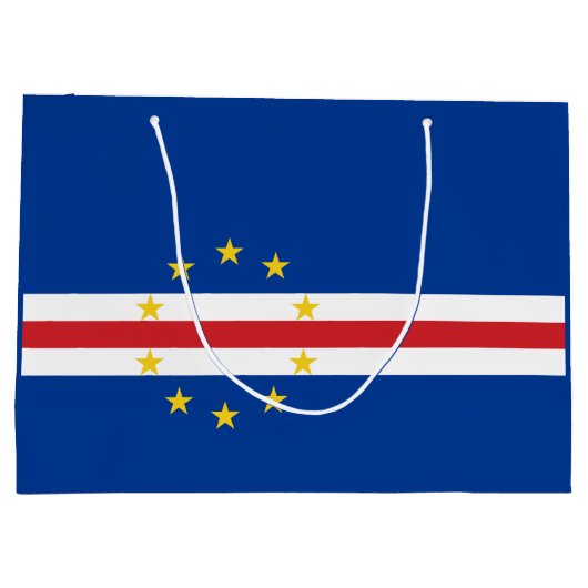 Grand Sac Cadeau Drapeau du Cap-Vert (Dos)