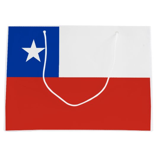 Grand Sac Cadeau Drapeau du Chili (Devant)