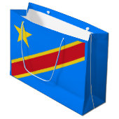 Grand Sac Cadeau Drapeau du Congo Kinshasa (Devant Angle)