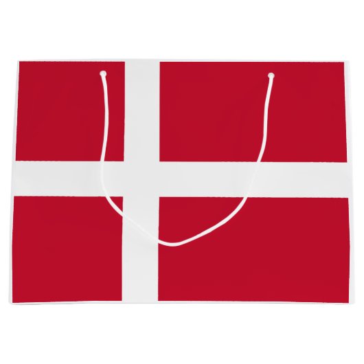 Grand Sac Cadeau Drapeau du Danemark (Devant)