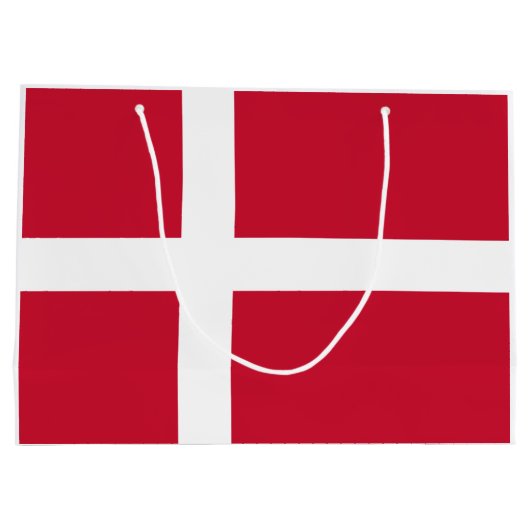 Grand Sac Cadeau Drapeau du Danemark (Dos)