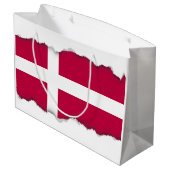 Grand Sac Cadeau Drapeau du Danemark (Dos Angle)