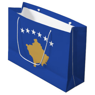 Grand Sac Cadeau Drapeau du Kosovo