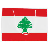 Grand Sac Cadeau Drapeau du Liban (Dos)