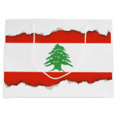 Grand Sac Cadeau Drapeau du Liban (Devant)