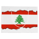 Grand Sac Cadeau Drapeau du Liban (Dos)