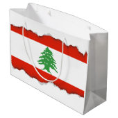 Grand Sac Cadeau Drapeau du Liban (Dos Angle)
