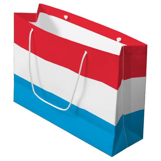 Grand Sac Cadeau Drapeau du Luxembourg (Devant Angle)
