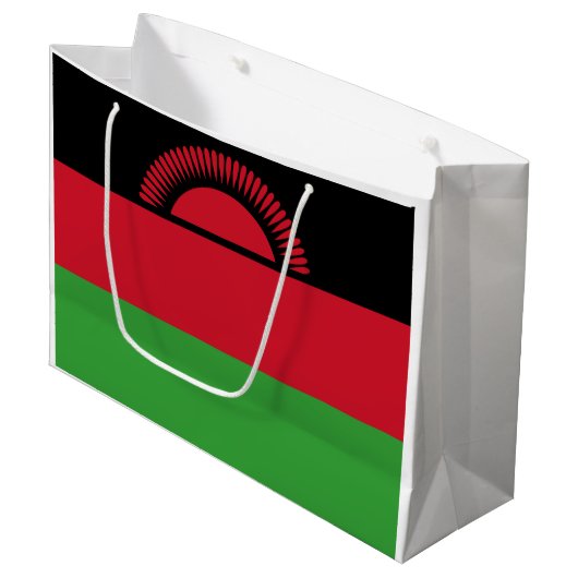 Grand Sac Cadeau Drapeau du Malawi (Devant Angle)