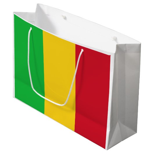 Grand Sac Cadeau Drapeau du Mali (Devant Angle)