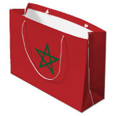 Grand Sac Cadeau Drapeau du Maroc (Dos Angle)