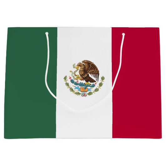 Grand Sac Cadeau Drapeau du Mexique (Devant)