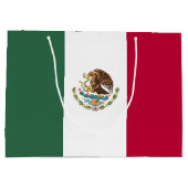 Grand Sac Cadeau Drapeau du Mexique (Dos)
