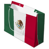 Grand Sac Cadeau Drapeau du Mexique (Devant Angle)