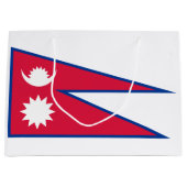 Grand Sac Cadeau Drapeau du Népal (Devant)