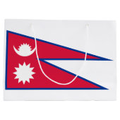 Grand Sac Cadeau Drapeau du Népal (Dos)