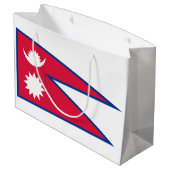 Grand Sac Cadeau Drapeau du Népal (Dos Angle)