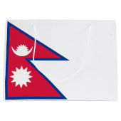Grand Sac Cadeau Drapeau du Népal (Devant)