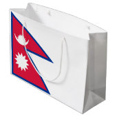 Grand Sac Cadeau Drapeau du Népal (Dos Angle)