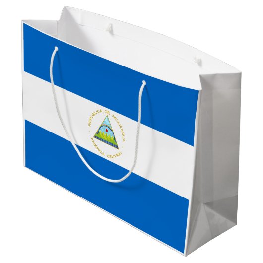 Grand Sac Cadeau Drapeau du Nicaragua (Dos Angle)