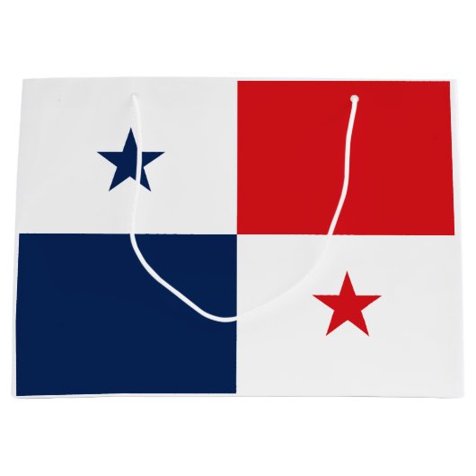 Grand Sac Cadeau Drapeau du Panama (Devant)