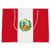 Grand Sac Cadeau Drapeau du Pérou (Devant)