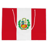 Grand Sac Cadeau Drapeau du Pérou (Dos)