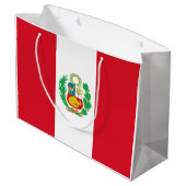 Grand Sac Cadeau Drapeau du Pérou (Dos Angle)