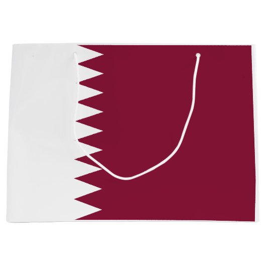 Grand Sac Cadeau Drapeau du Qatar (Devant)