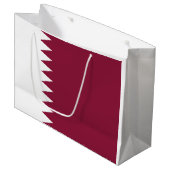 Grand Sac Cadeau Drapeau du Qatar (Devant Angle)