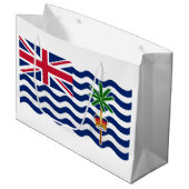 Grand Sac Cadeau Drapeau du Territoire britannique de l'océan Indie (Devant Angle)