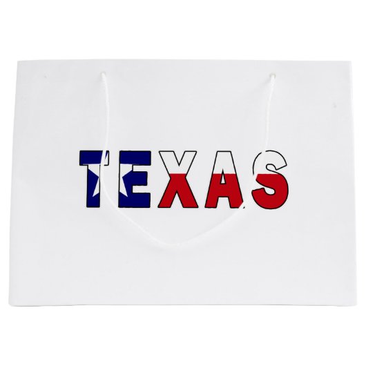 Grand Sac Cadeau Drapeau du Texas (Devant)