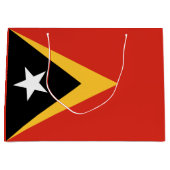 Grand Sac Cadeau Drapeau du Timor oriental (Devant)