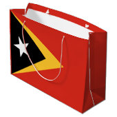 Grand Sac Cadeau Drapeau du Timor oriental (Dos Angle)