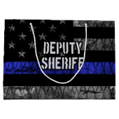 Grand Sac Cadeau Drapeau en détresse du shérif adjoint (Dos)