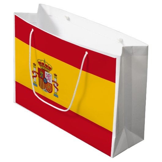 Grand Sac Cadeau Drapeau espagnol (Espagne) (Devant Angle)