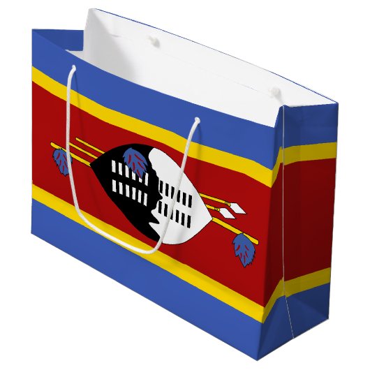 Grand Sac Cadeau Drapeau Eswatini (Devant Angle)